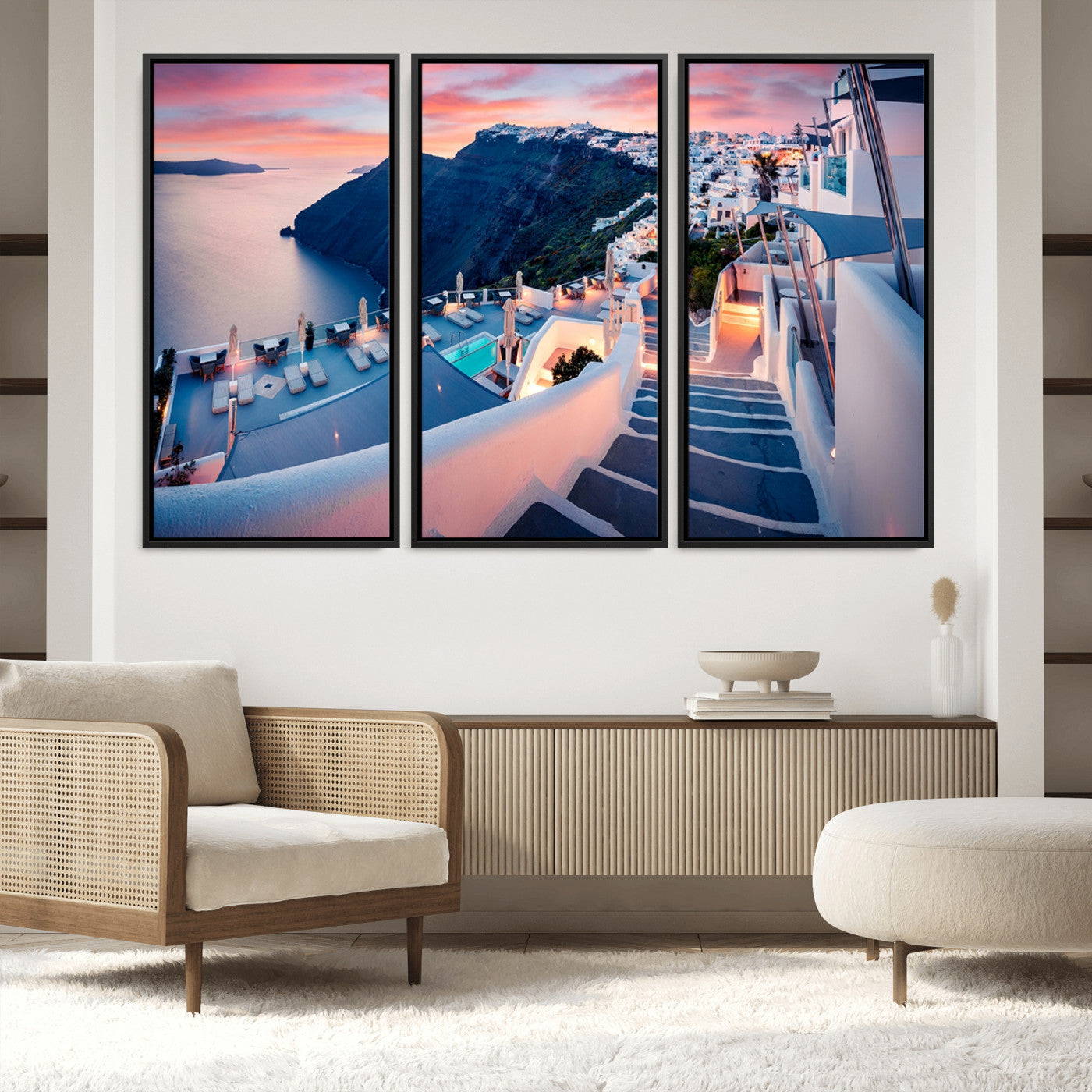 Greece Santorini Wall Art Landscape Canvas Print