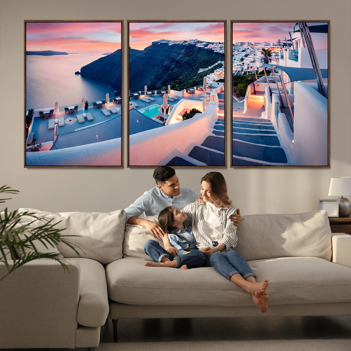 Greece Santorini Wall Art Landscape Canvas Print