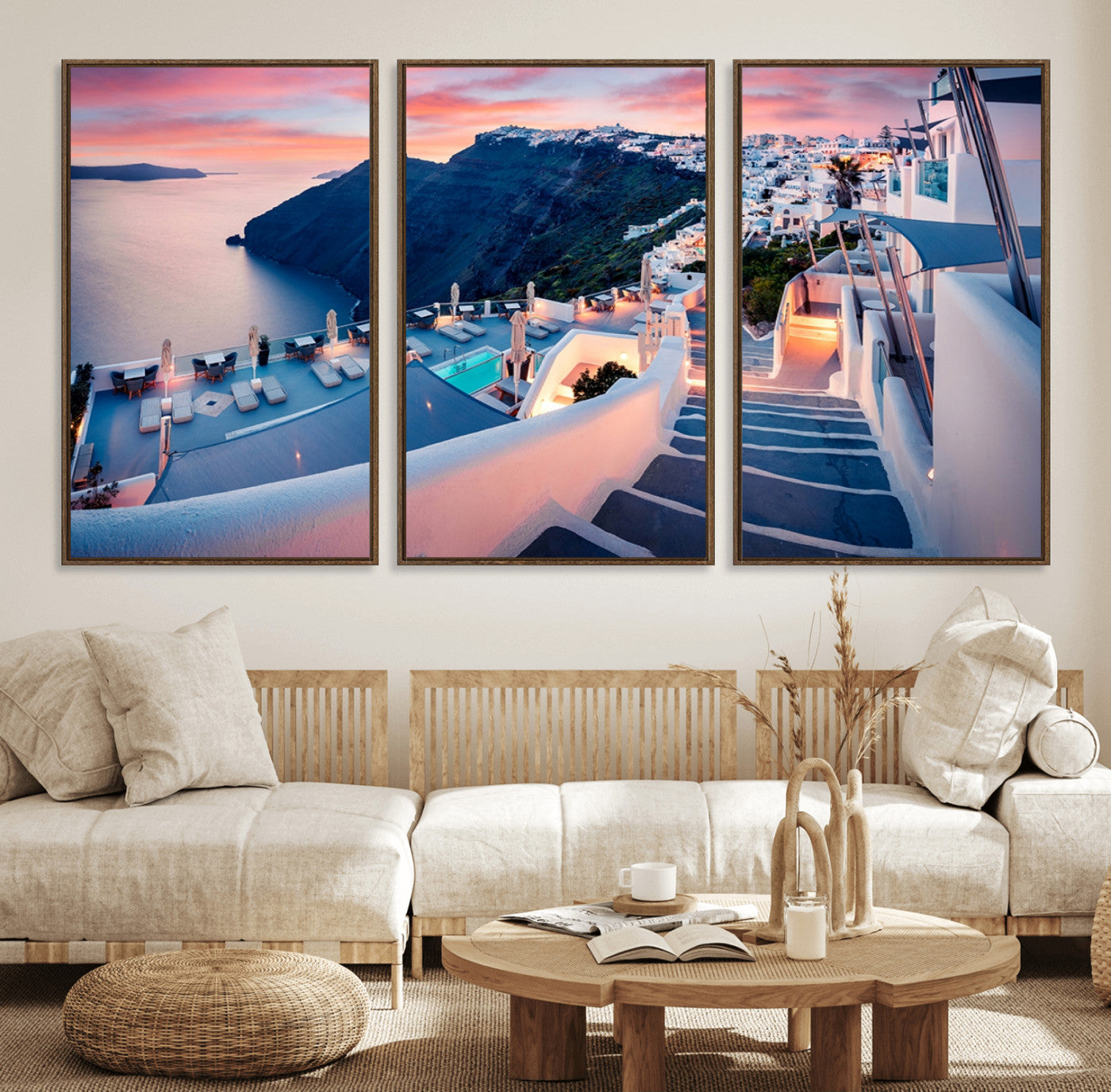 Greece Santorini Wall Art Landscape Canvas Print