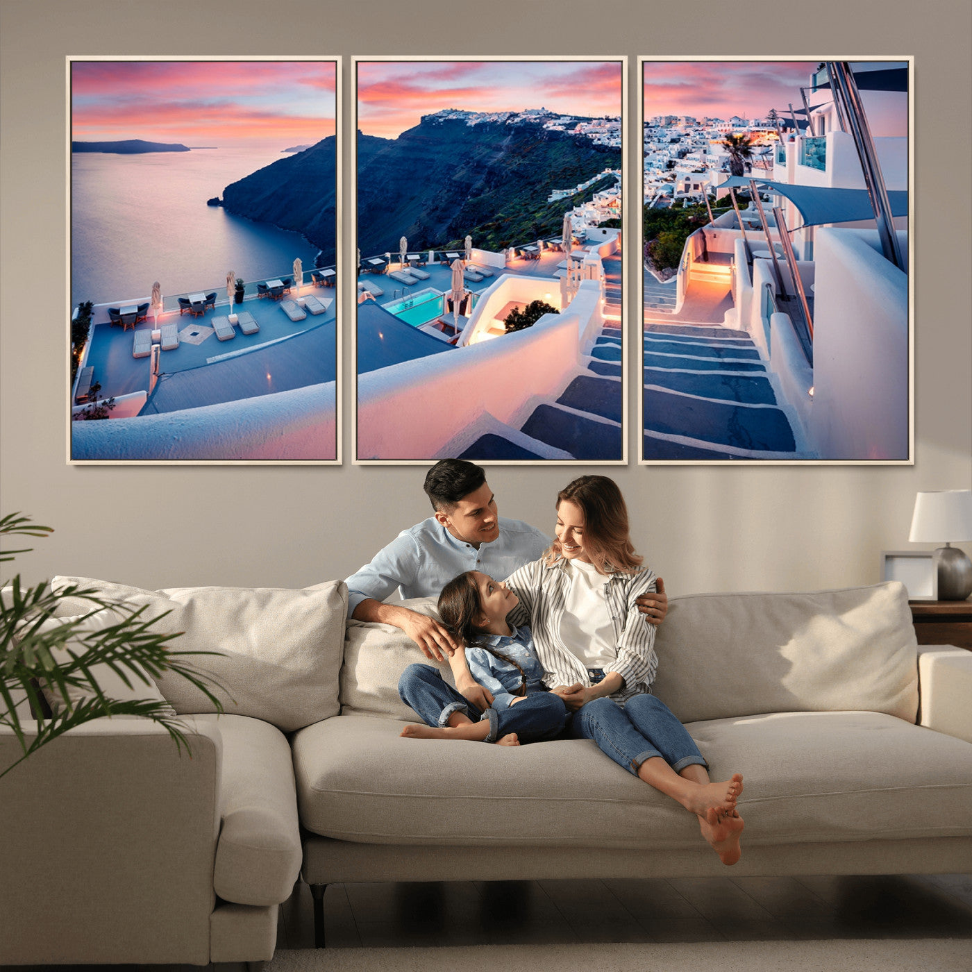Greece Santorini Wall Art Landscape Canvas Print