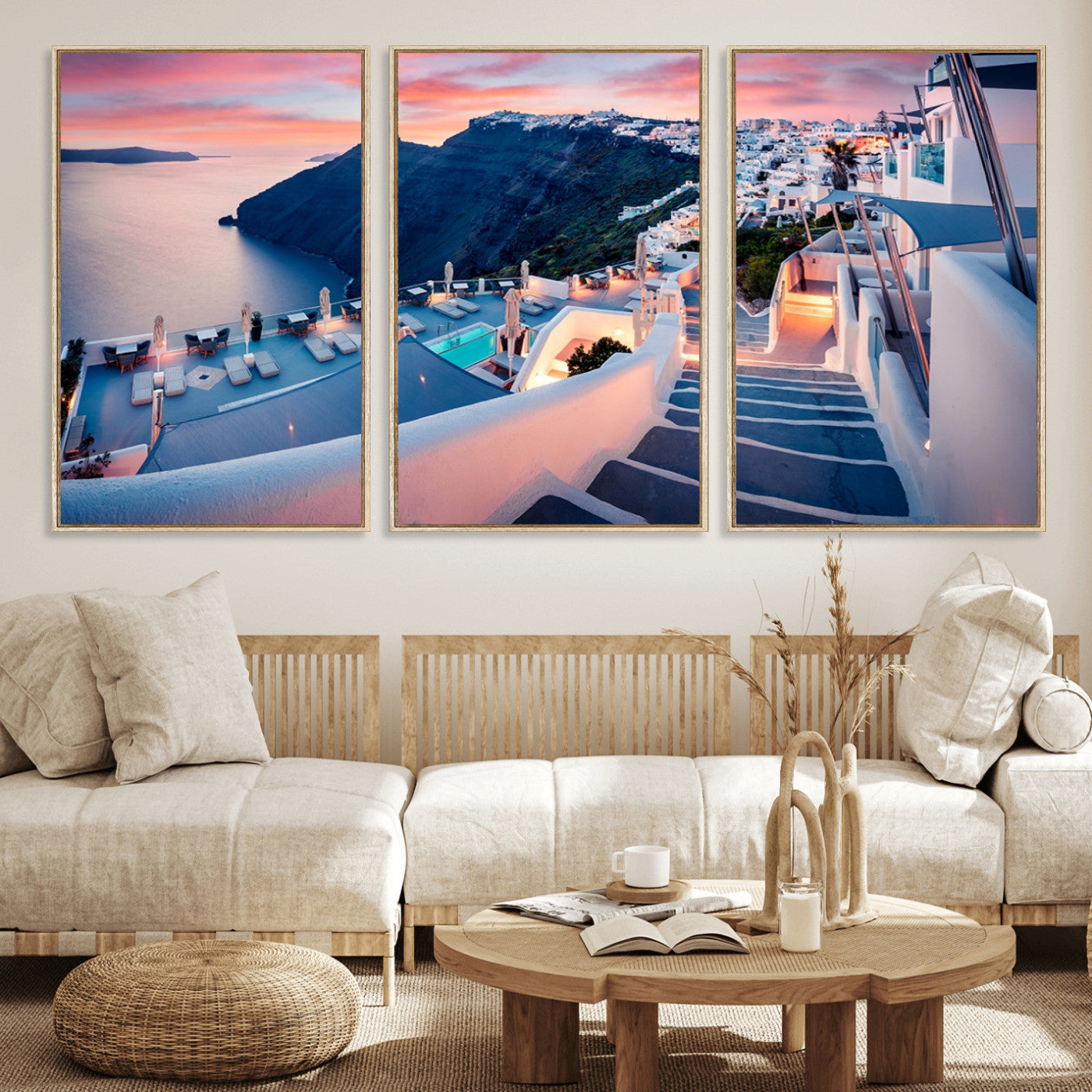 Greece Santorini Wall Art Landscape Canvas Print