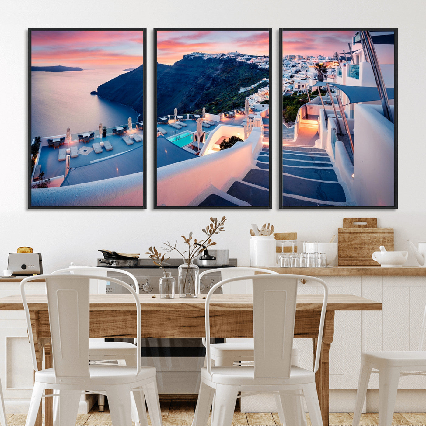 Greece Santorini Wall Art Landscape Canvas Print