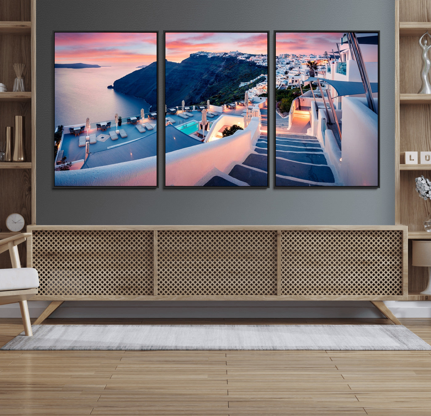 Greece Santorini Wall Art Landscape Canvas Print