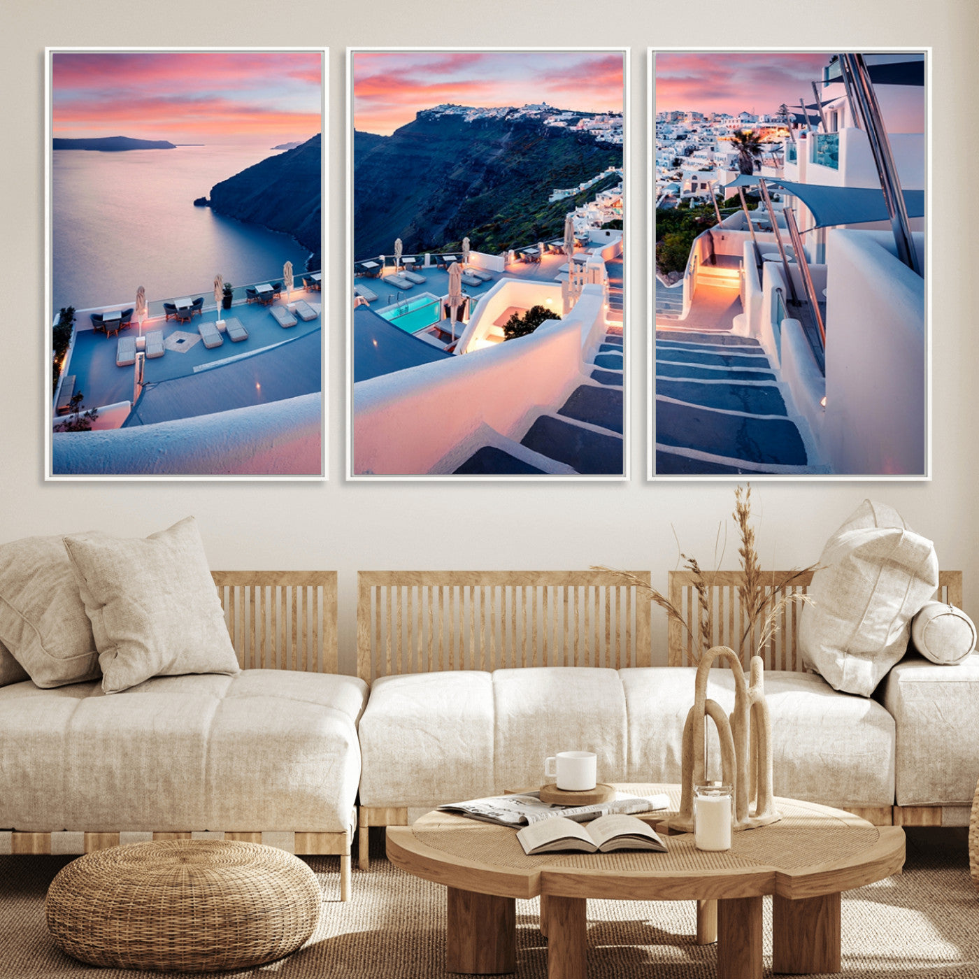 Greece Santorini Wall Art Landscape Canvas Print