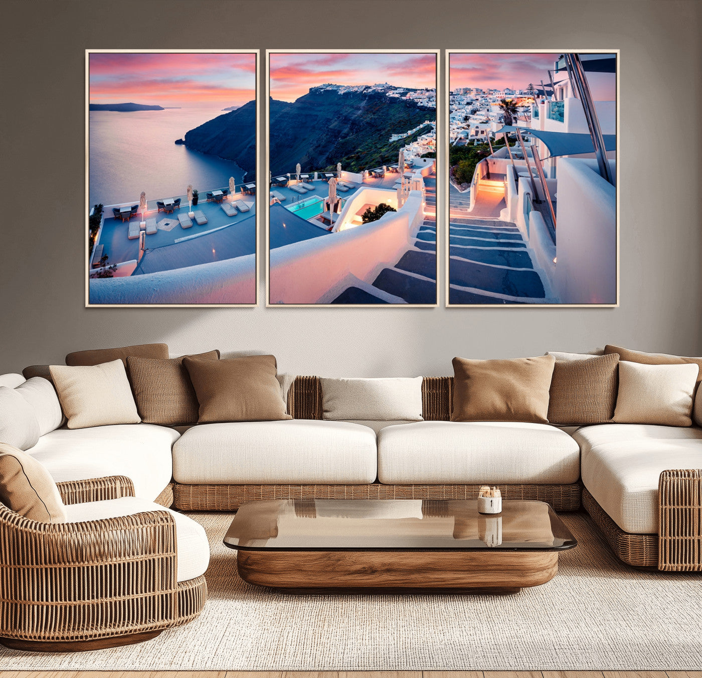 Greece Santorini Wall Art Landscape Canvas Print