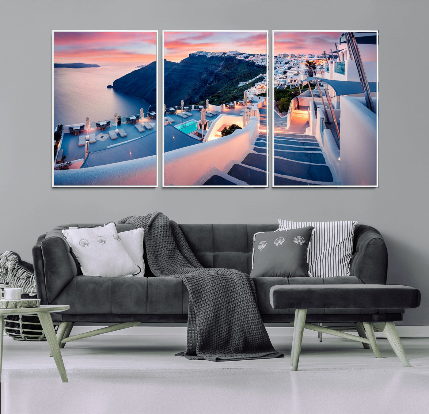 Greece Santorini Wall Art Landscape Canvas Print