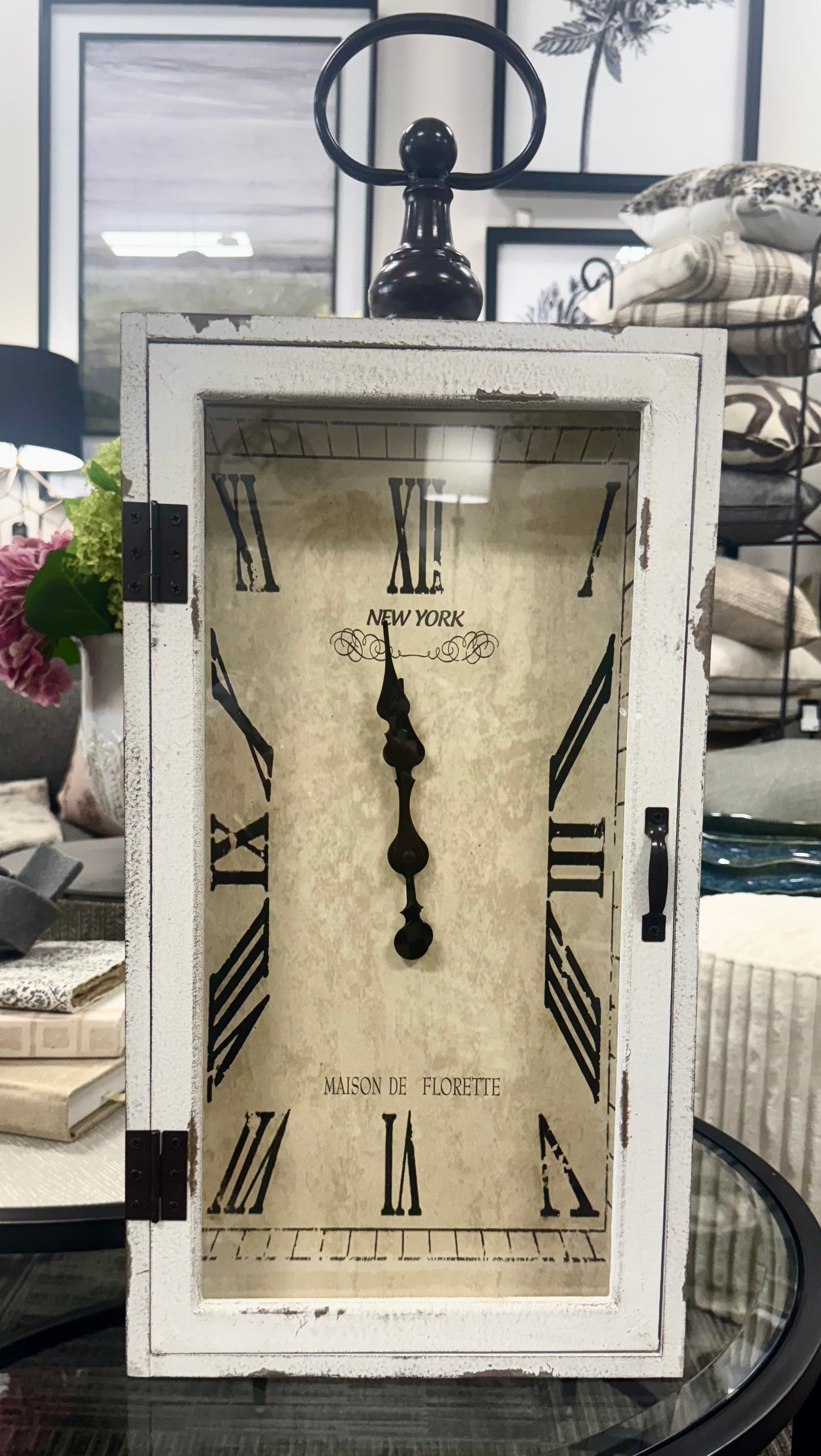 Black & White Wood Wall Clock - 2 Styles