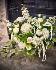 Larkspur, Hydrangea & Rose Wedding Arrangement - Large