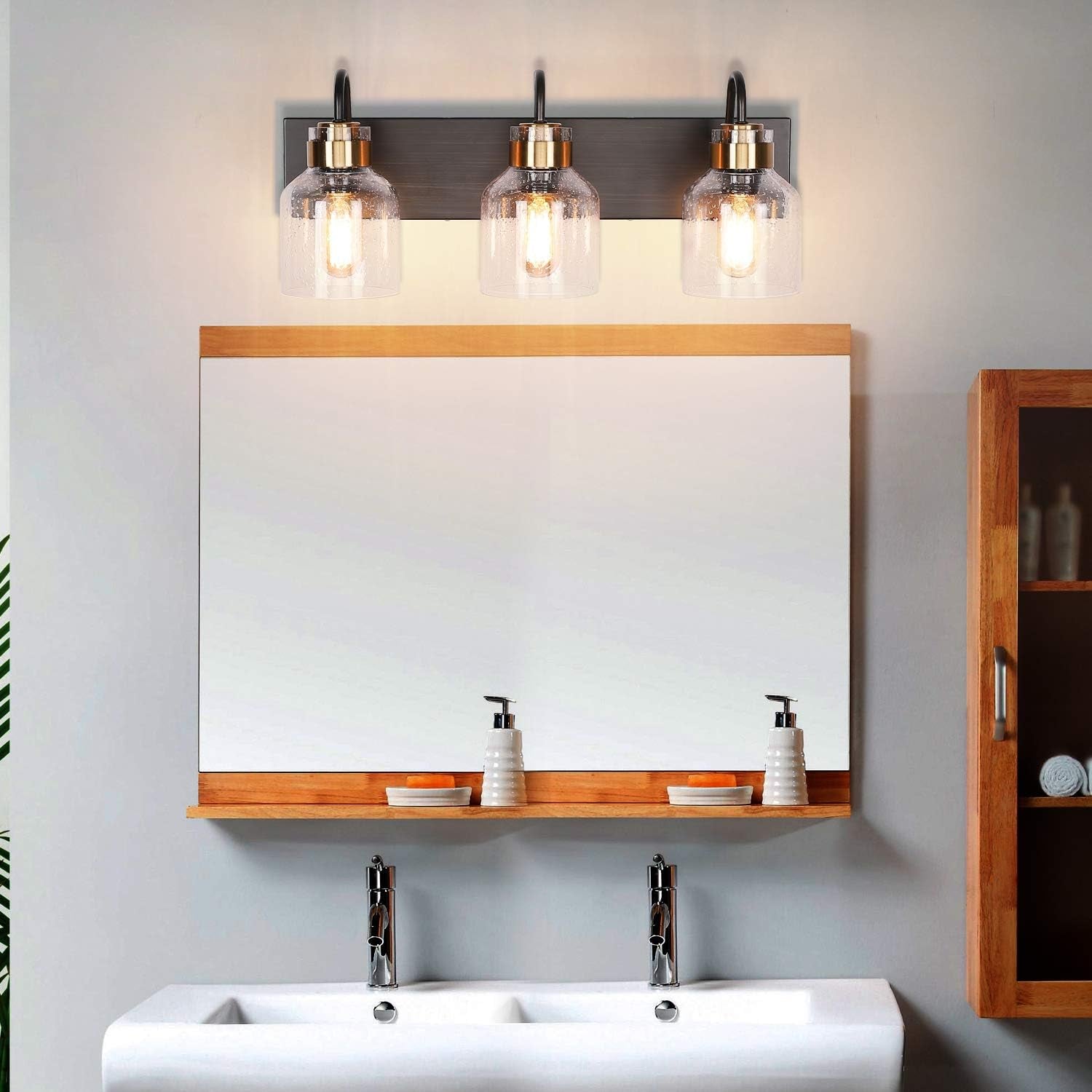 Black Vintage Bathroom Vanity Light Fixture