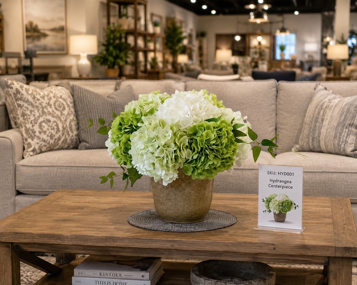 12.5"Real Touch lifelike Hydrangea-6”bloom: Pure White