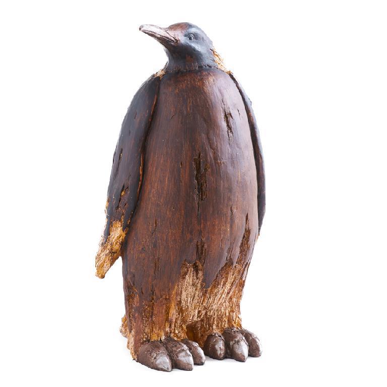 18 Inch Brown Resin Penguin w/Head Right