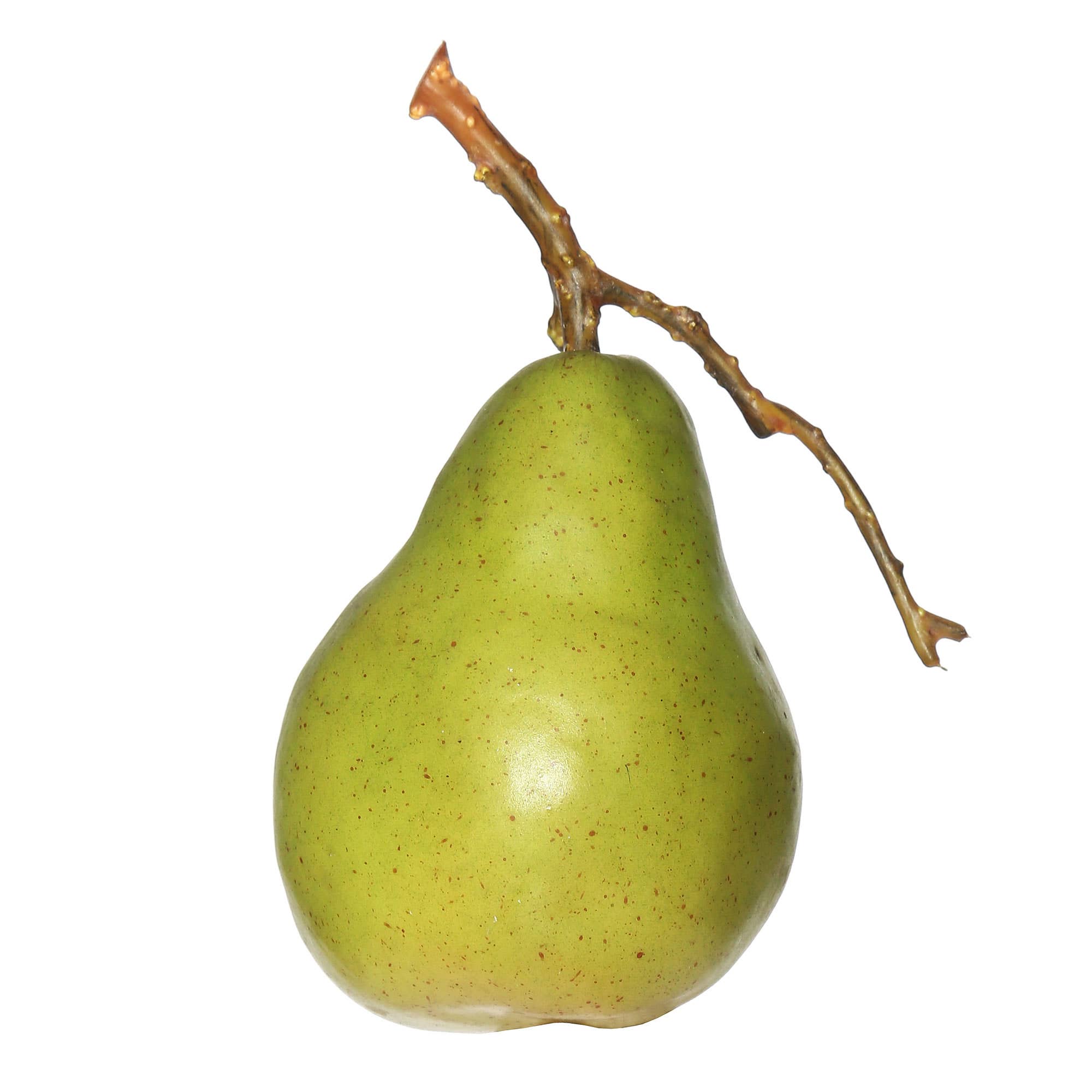 Artificial Green and Yellow Pear,  3.5"