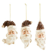 Pinecone Santa Head Ornaments (3 Styles)