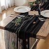 Beige Gauze Rustic Cheesecloth Table Runner 120 Inch 10 FT