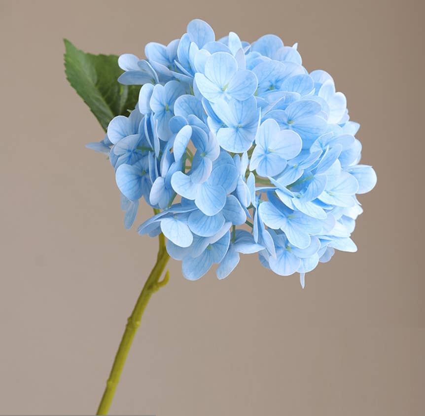 12.5"Real Touch lifelike Hydrangea-6”bloom: Pure White