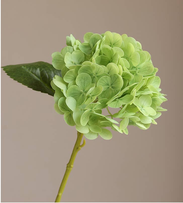 12.5"Real Touch lifelike Hydrangea-6”bloom: Pure White