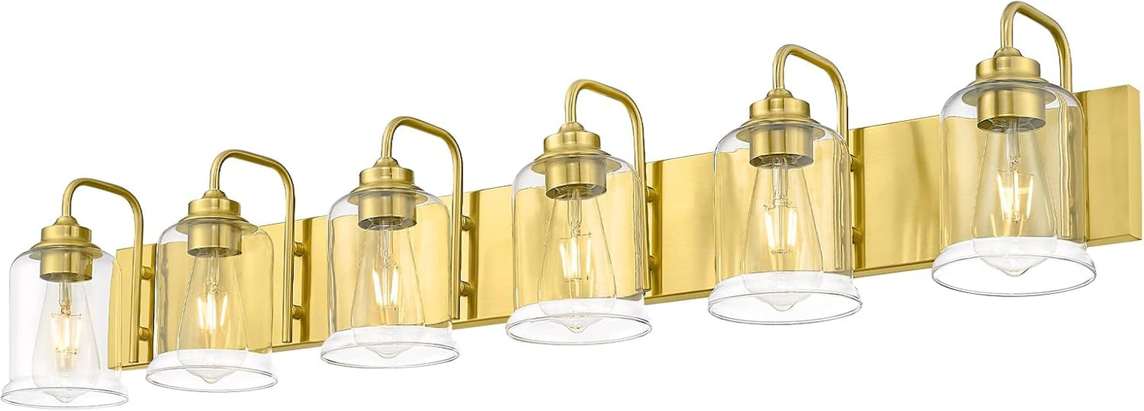 Farmhouse Glass Bathroom Vanity Light Fixture