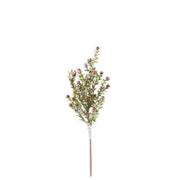 Glittered Snowy Red Berry Leaf Bush - 21 Inch