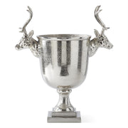 22 Inch Silver Metal Deer Bust Handle Wine Chiller