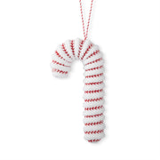 6.25 Inch Wool Candy Cane Ornament