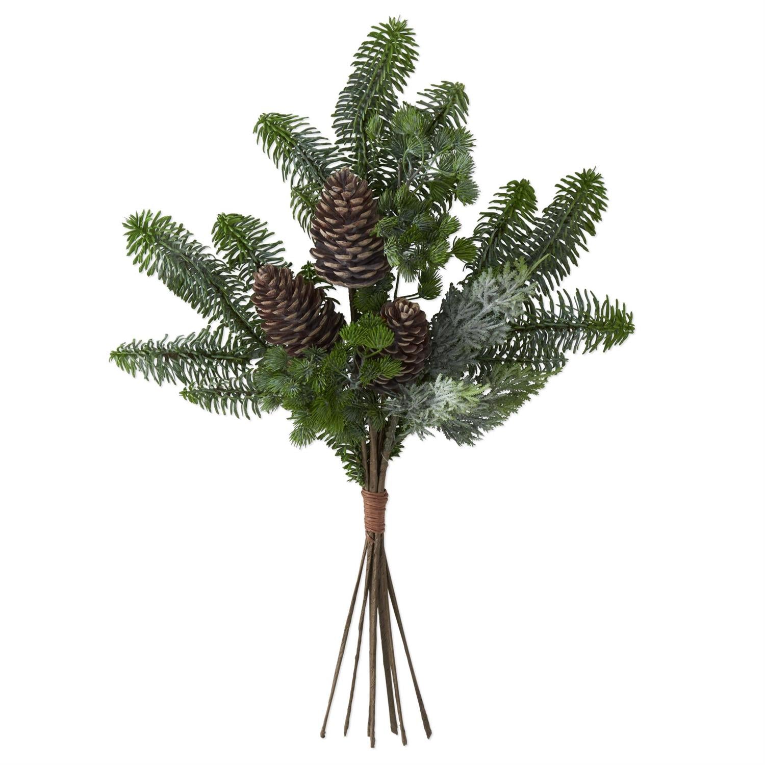 22 Inch Mixed Pine Bundle & Pinecones (8 Stems)