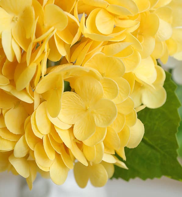 12.5"Real Touch lifelike Hydrangea-6”bloom: Pure White