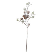 Flocked Pine Stem w/Pinecones - 32 Inch