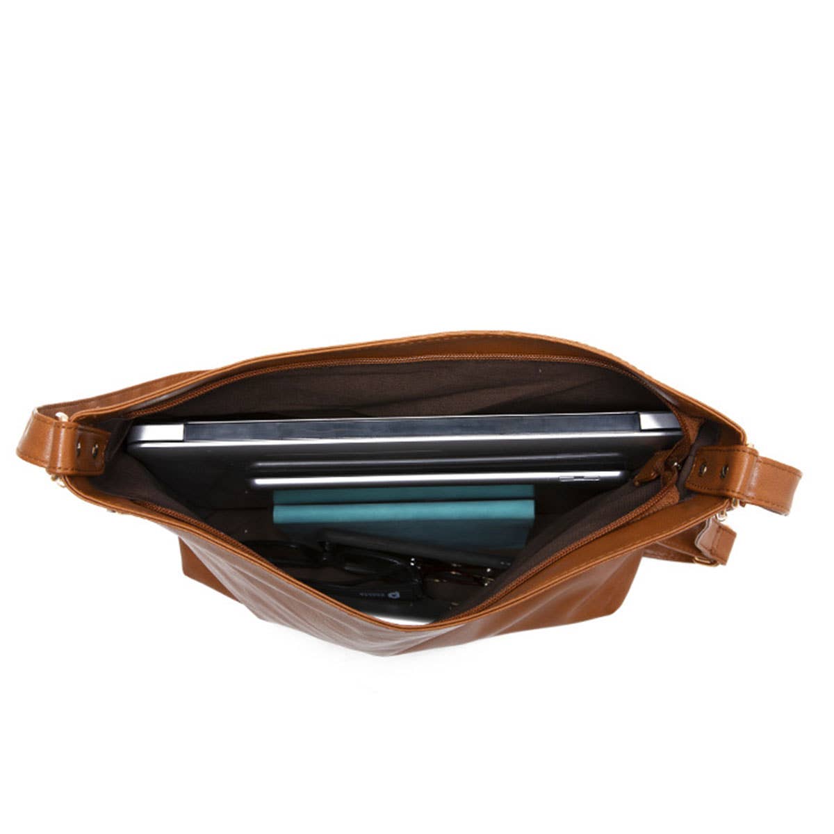 RETRO PU HANDBAG LEATHER BACKPACK FOR WOMEN_CWAB0563: BROWN / (OS) 1