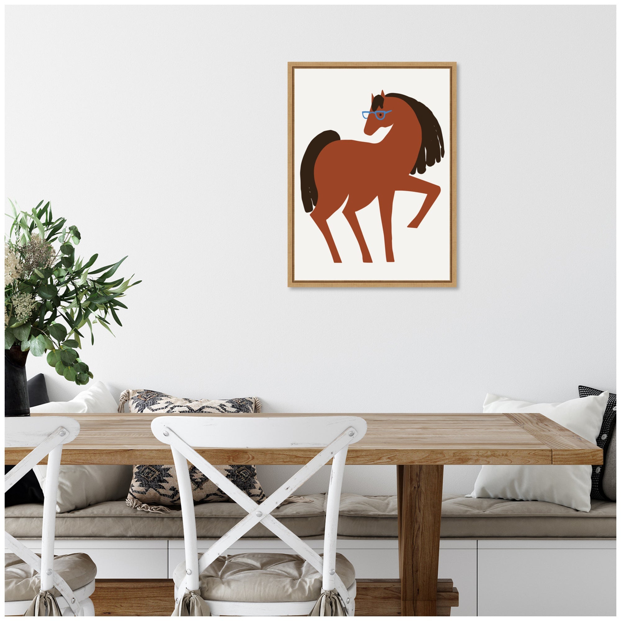 Sylvie Farm Horse Framed Canvas by Hannah Beisang