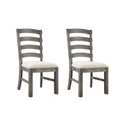 Upholstered Dining Chairs (Set of 2) - Brown - Wood