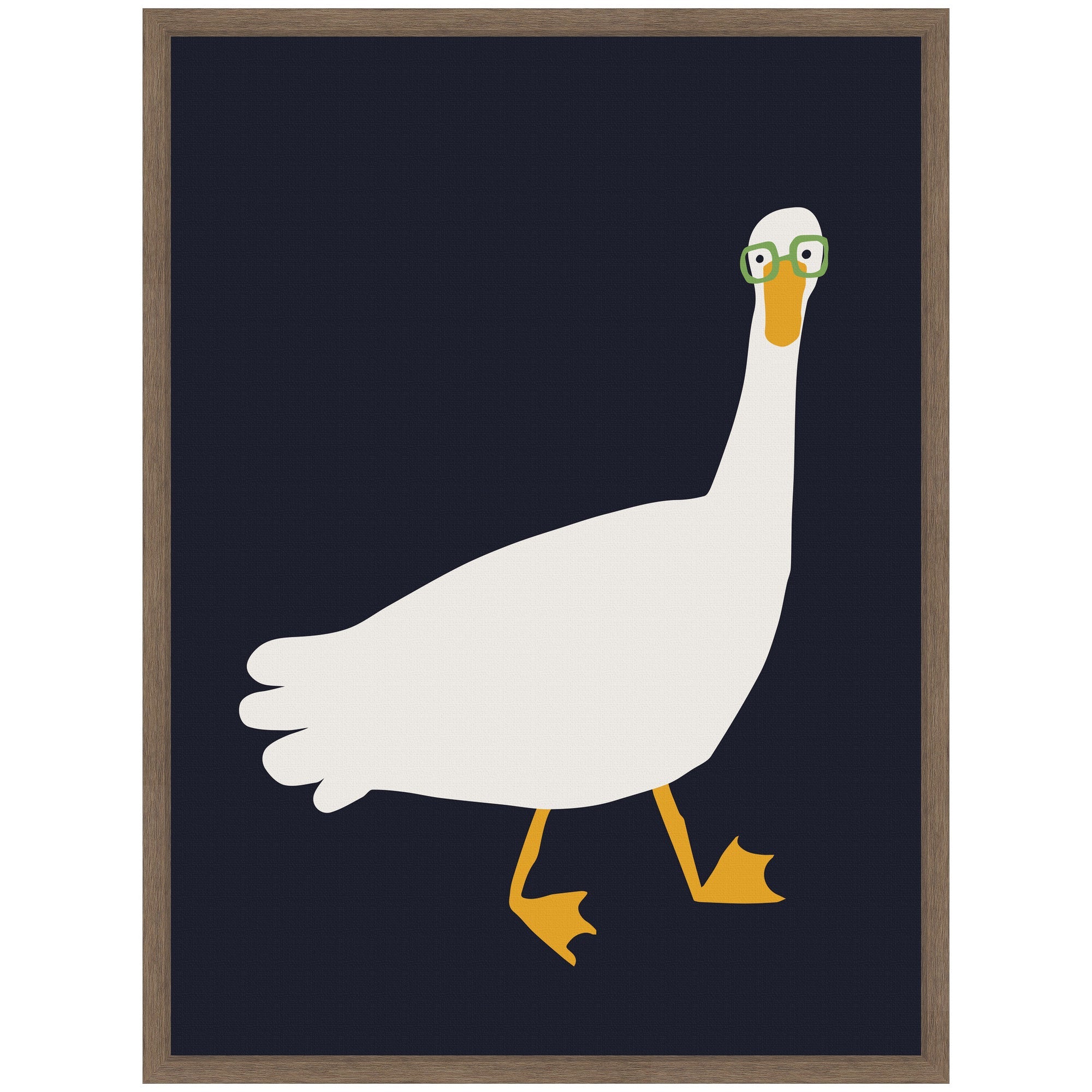 Sylvie Farm Duck Framed Canvas by Hannah Beisang