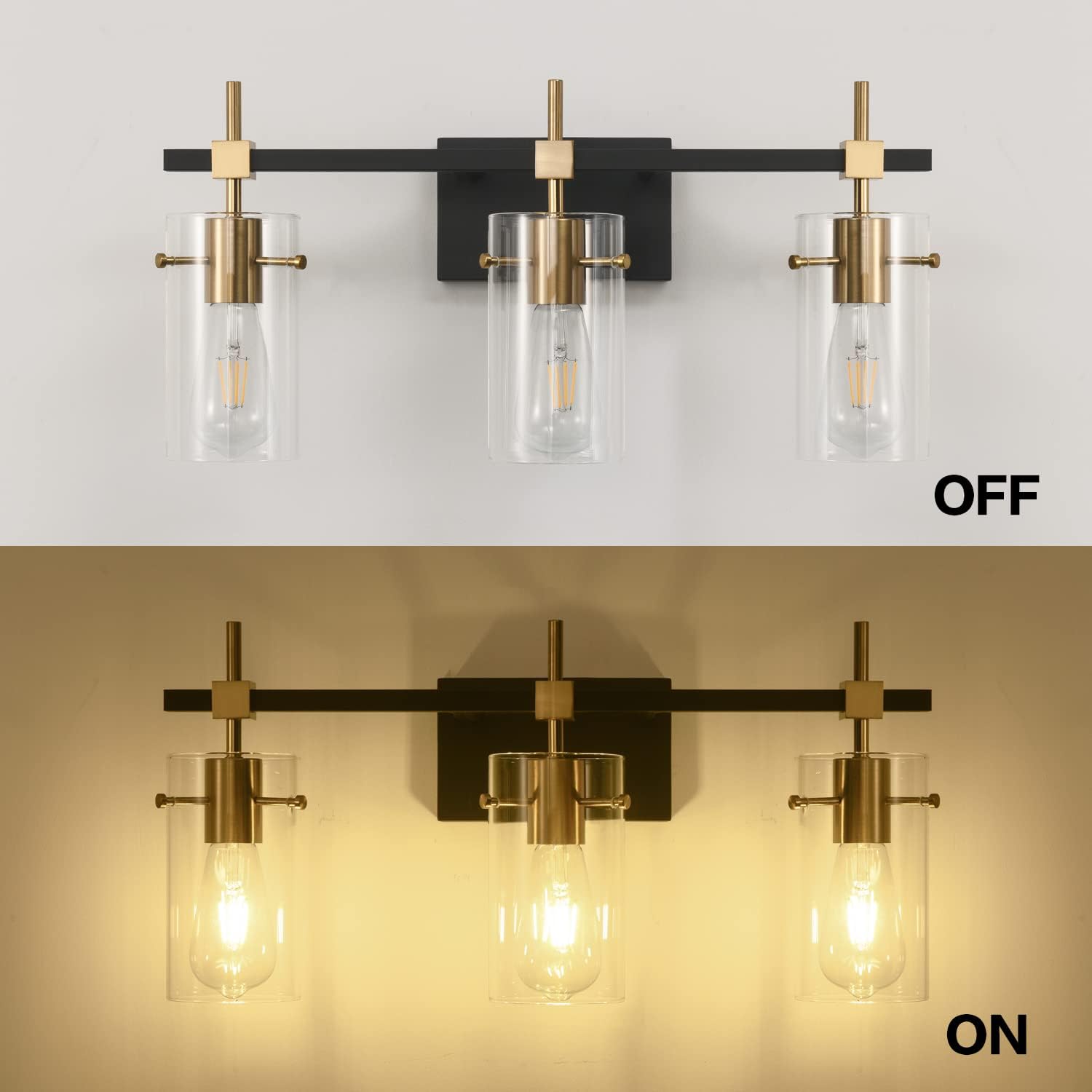 Vintage Vanity Lights with Glass Shade