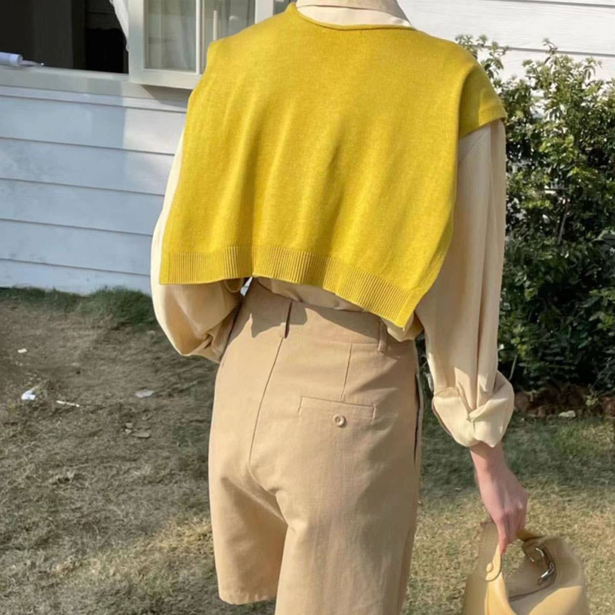 Solid Color Knitted Knotted Shawl–Casual & Cozy _CWASC0757: CAMEL / (OS) 2