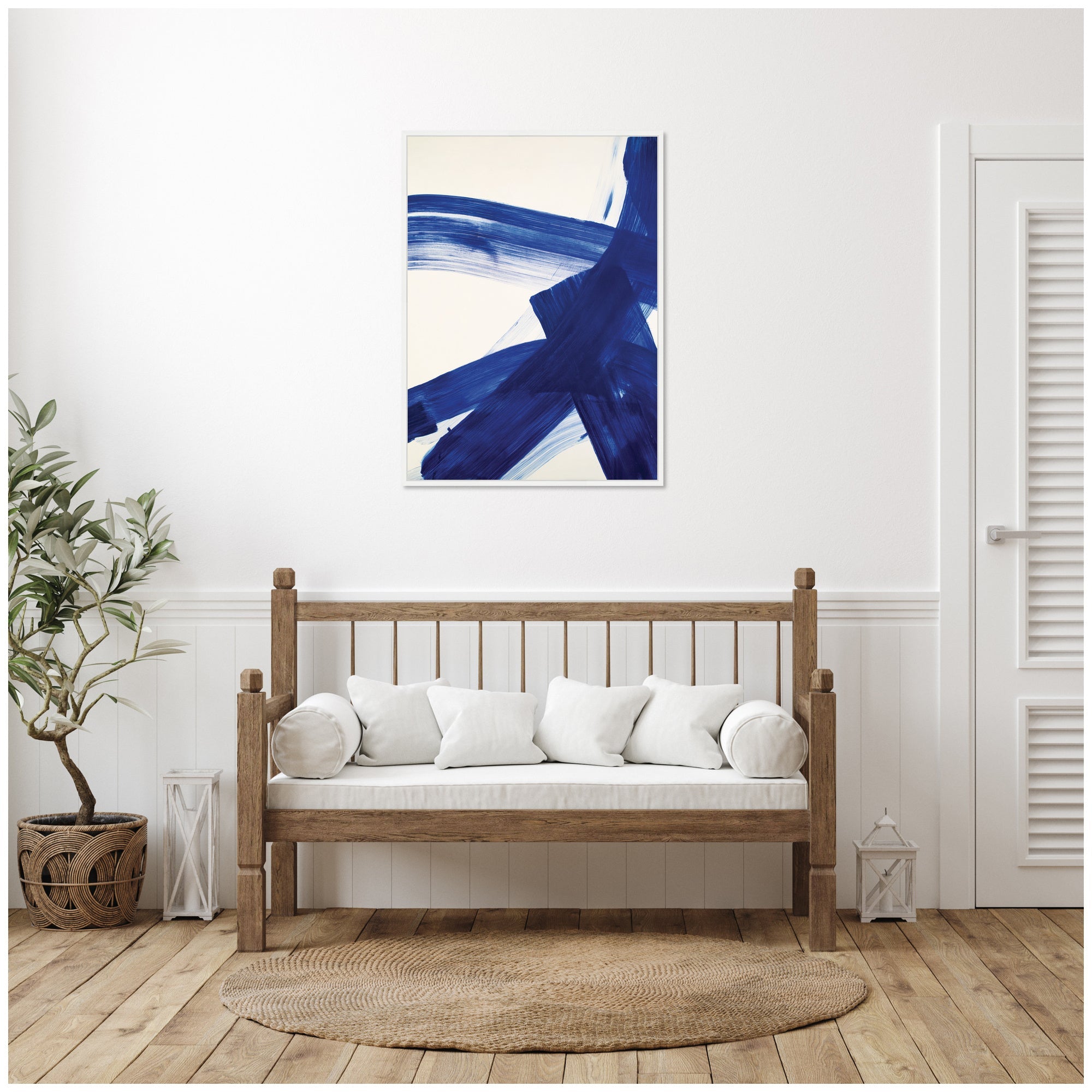 Colbalt Mark No. 2 by Amy Lighthall Framed Canvas Wall Art Print