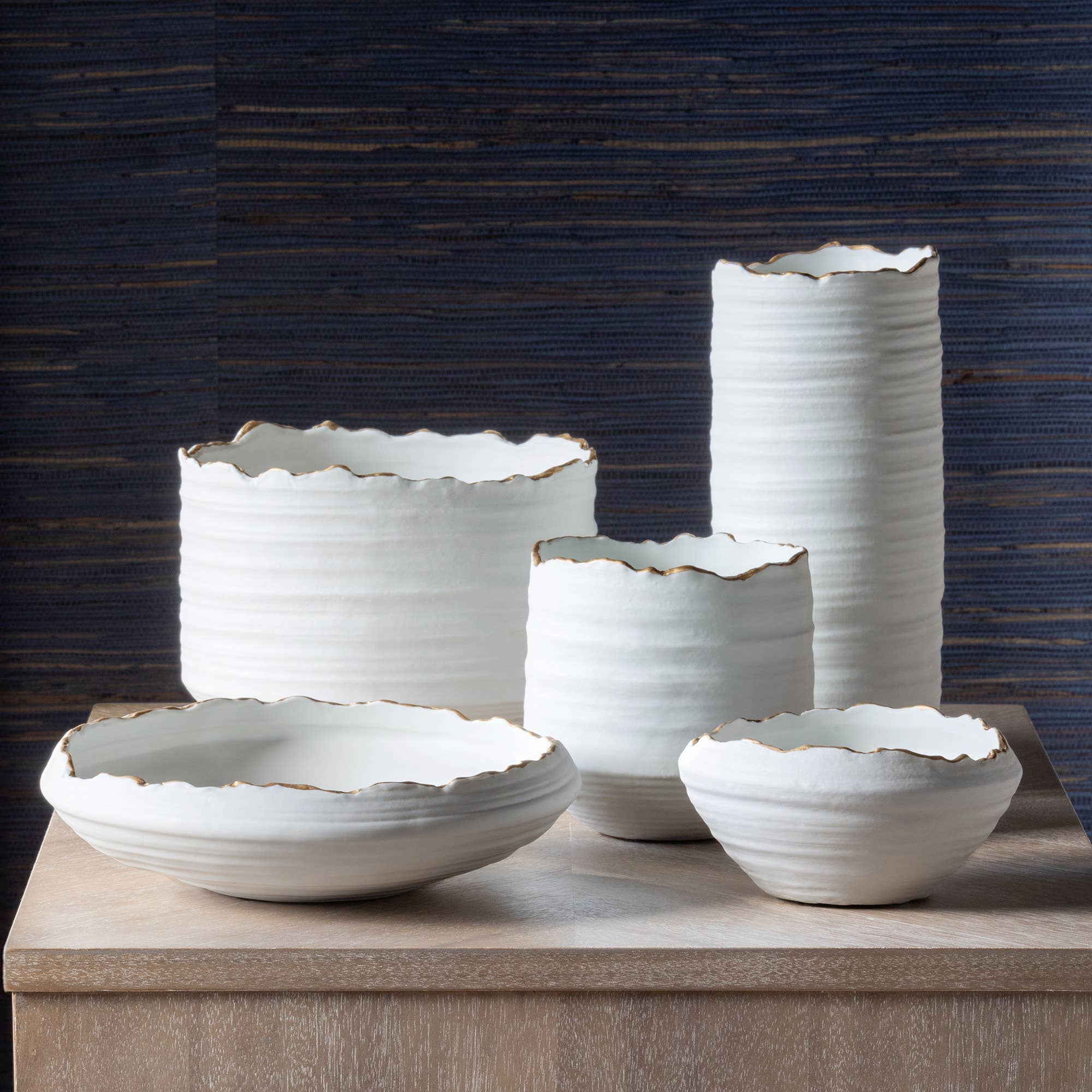 Gilded Organic Edge Vase