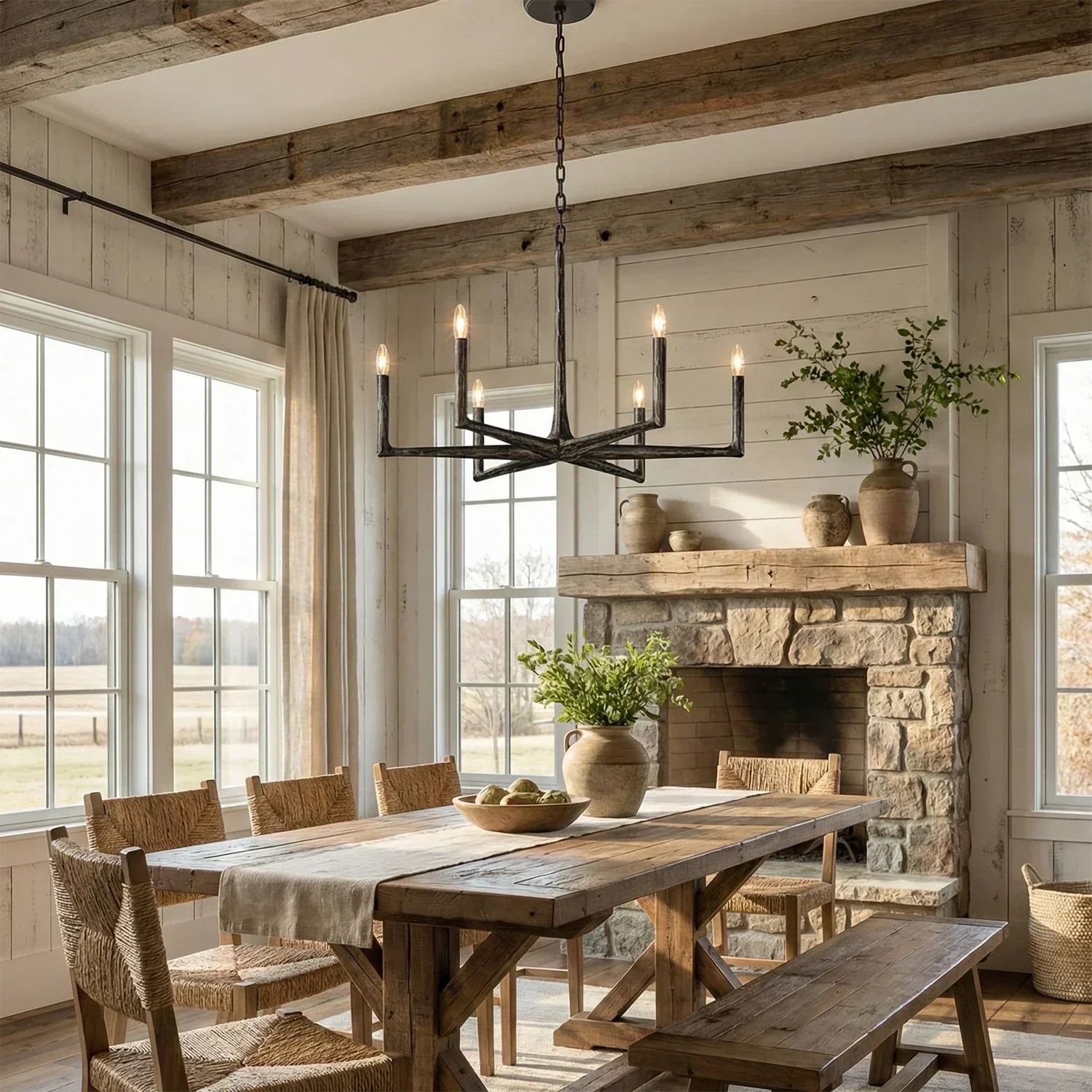 Avarit Forged Round Chandelier
