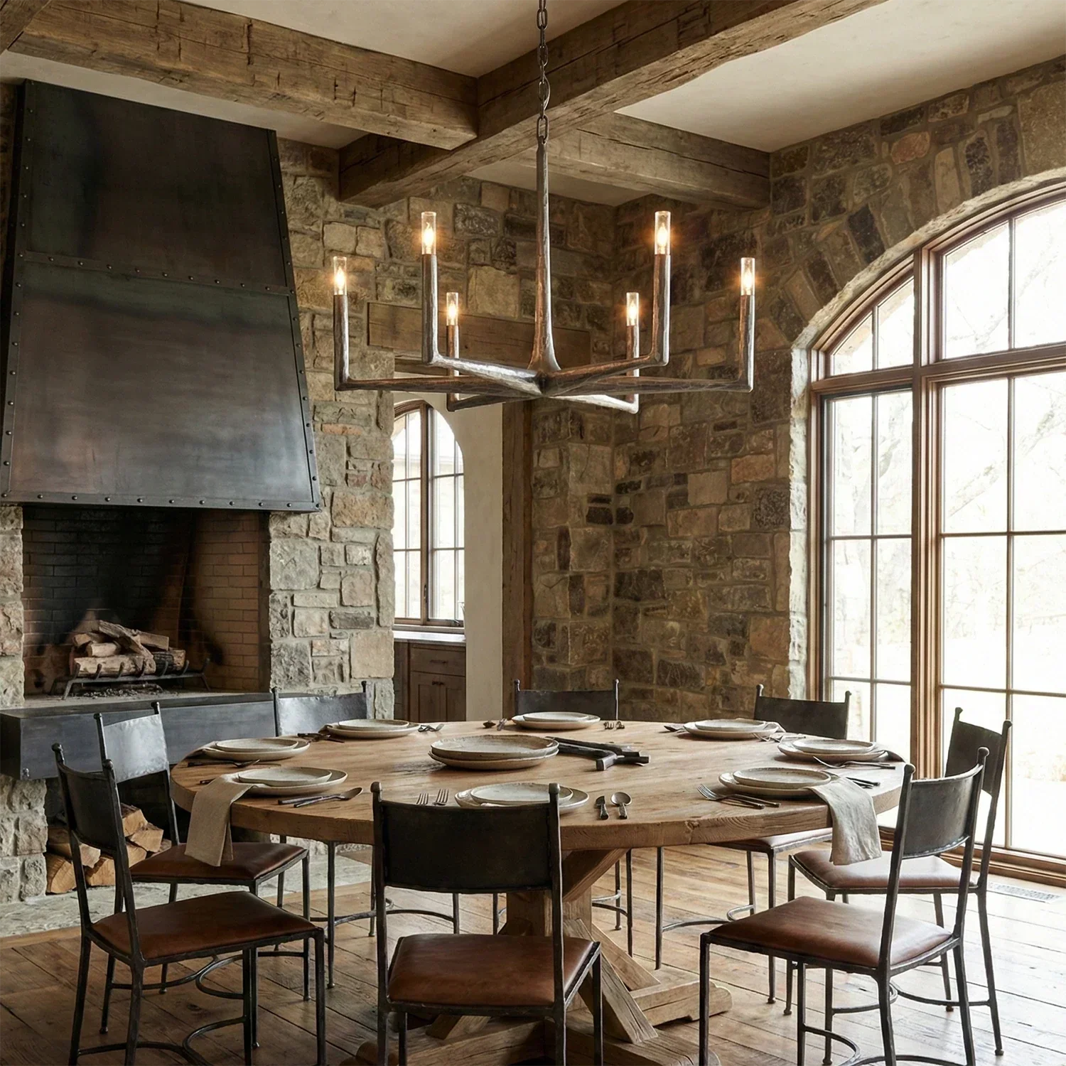 Avarit Forged Round Chandelier