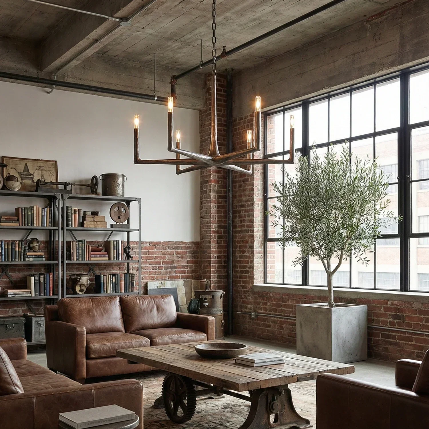 Avarit Forged Round Chandelier