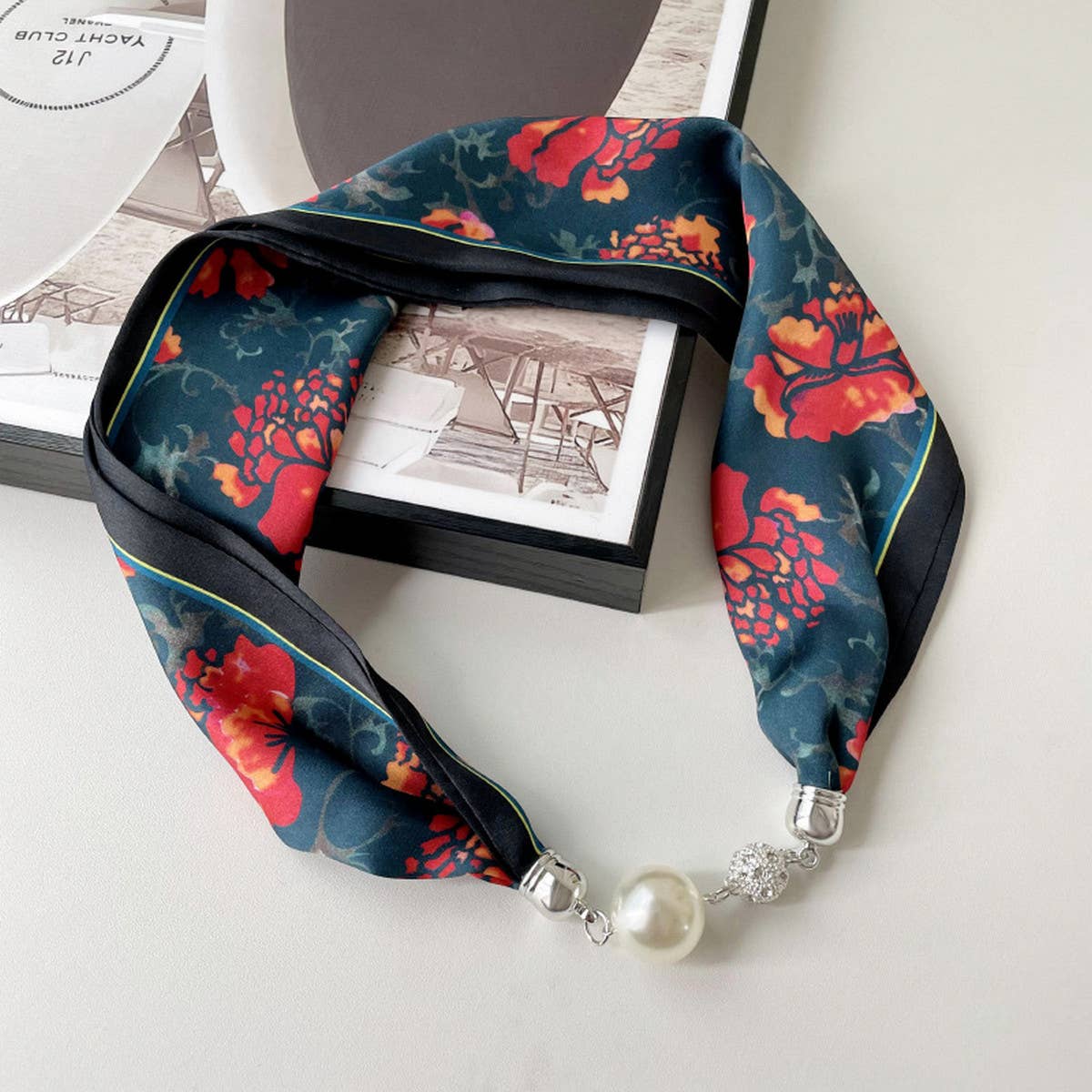 Magnetic Silk Scarf Necklace – Elegant Neck Wrap_CWASC0752: TYPE1 / (OS) 3