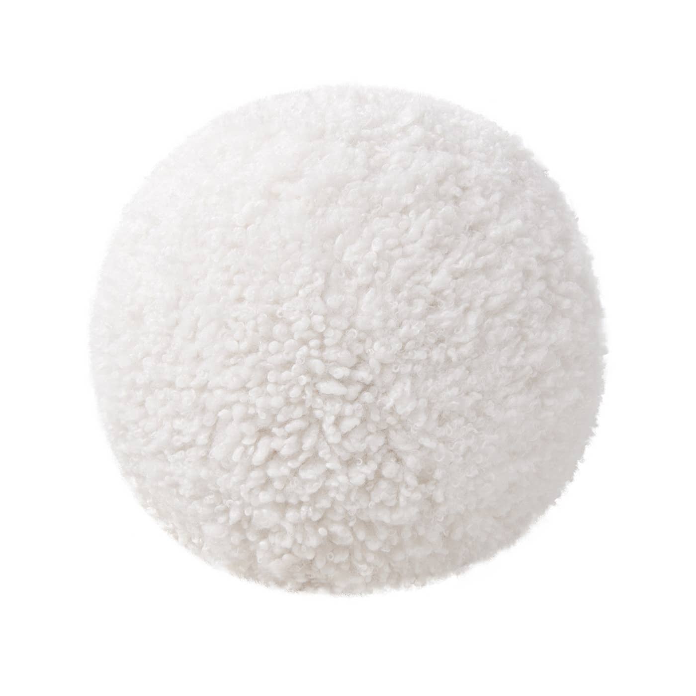 Home Ayla 9" Round Sphere Accent Ball Throw Pillow White