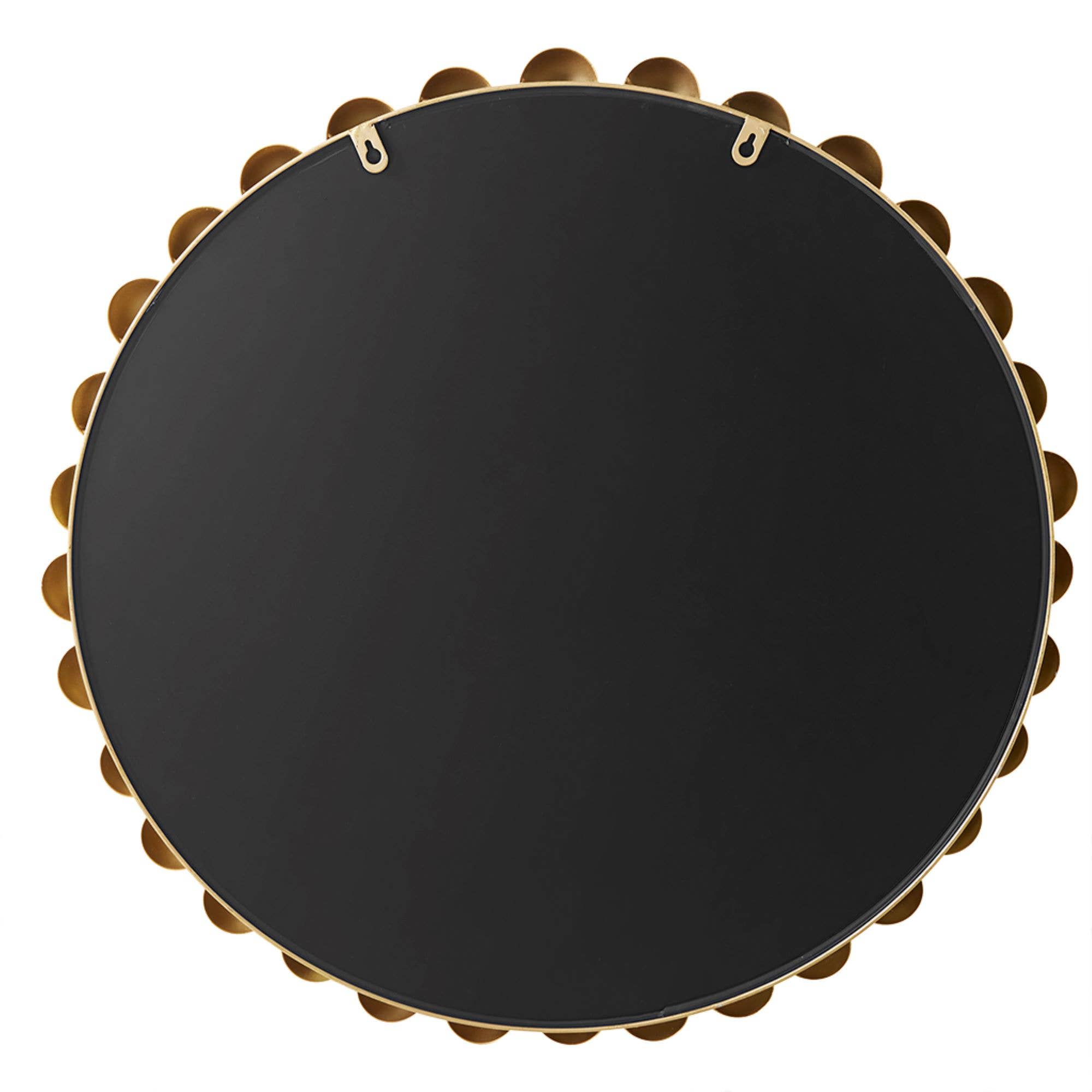 Round Iron Framed Wall Decor Mirror, Gold: Large 27"