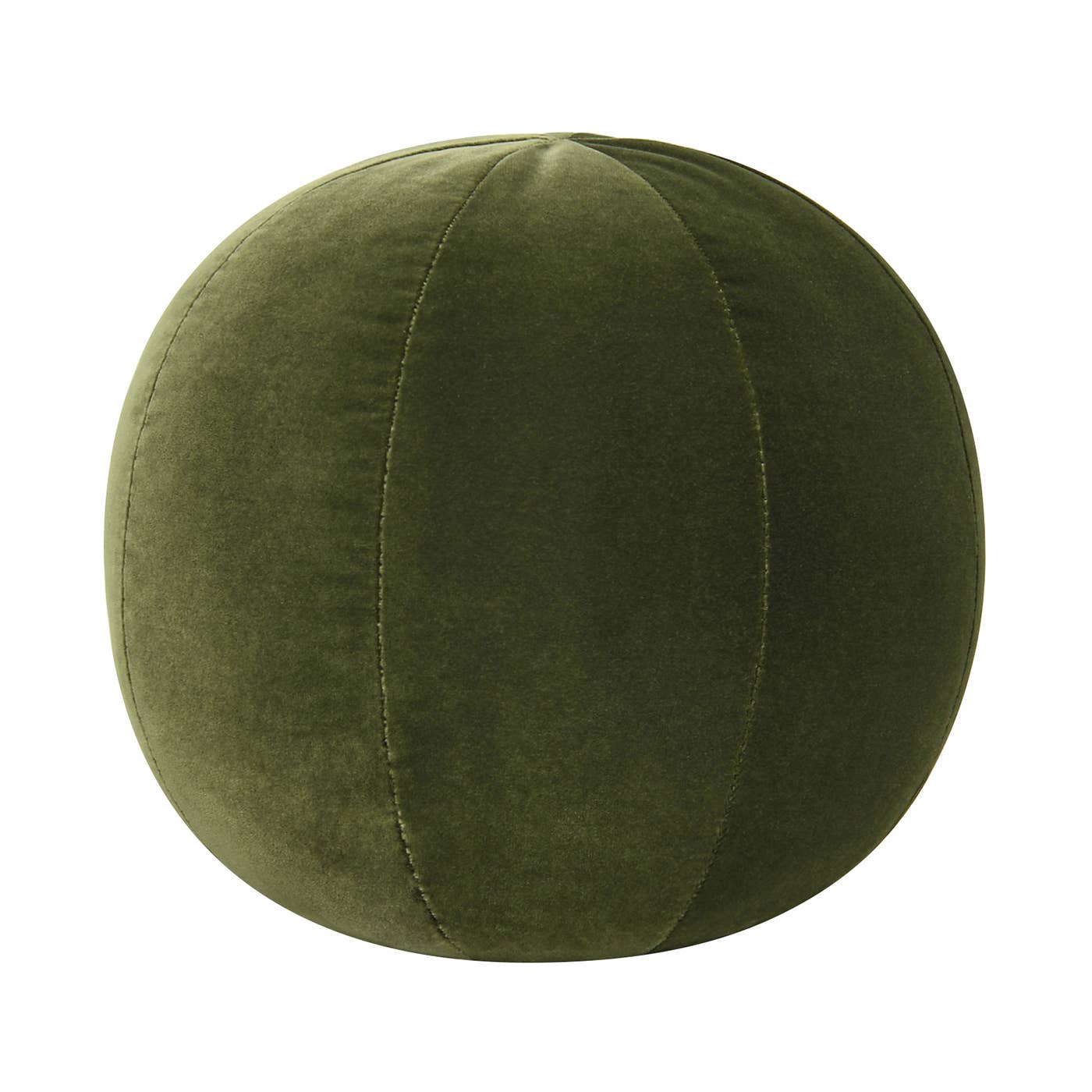 Luna 12" Round Sphere Accent Ball Throw Pillow: Olive Green