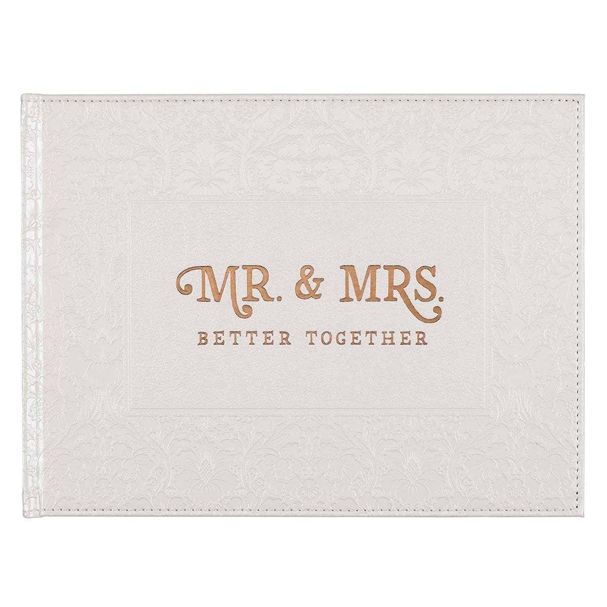 Guest Book White/Gold Mr. & Mrs. Better Together
