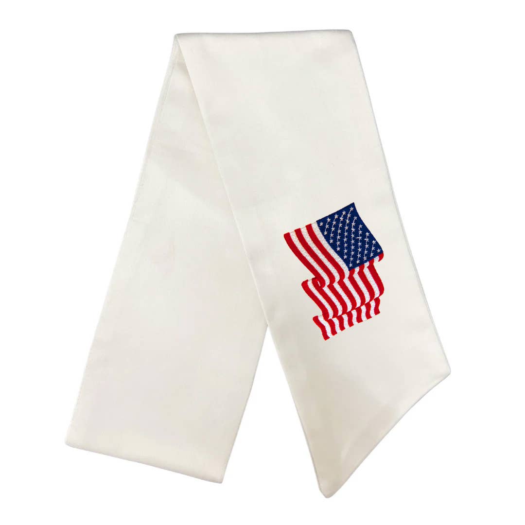 American Flag Wreath Sash 