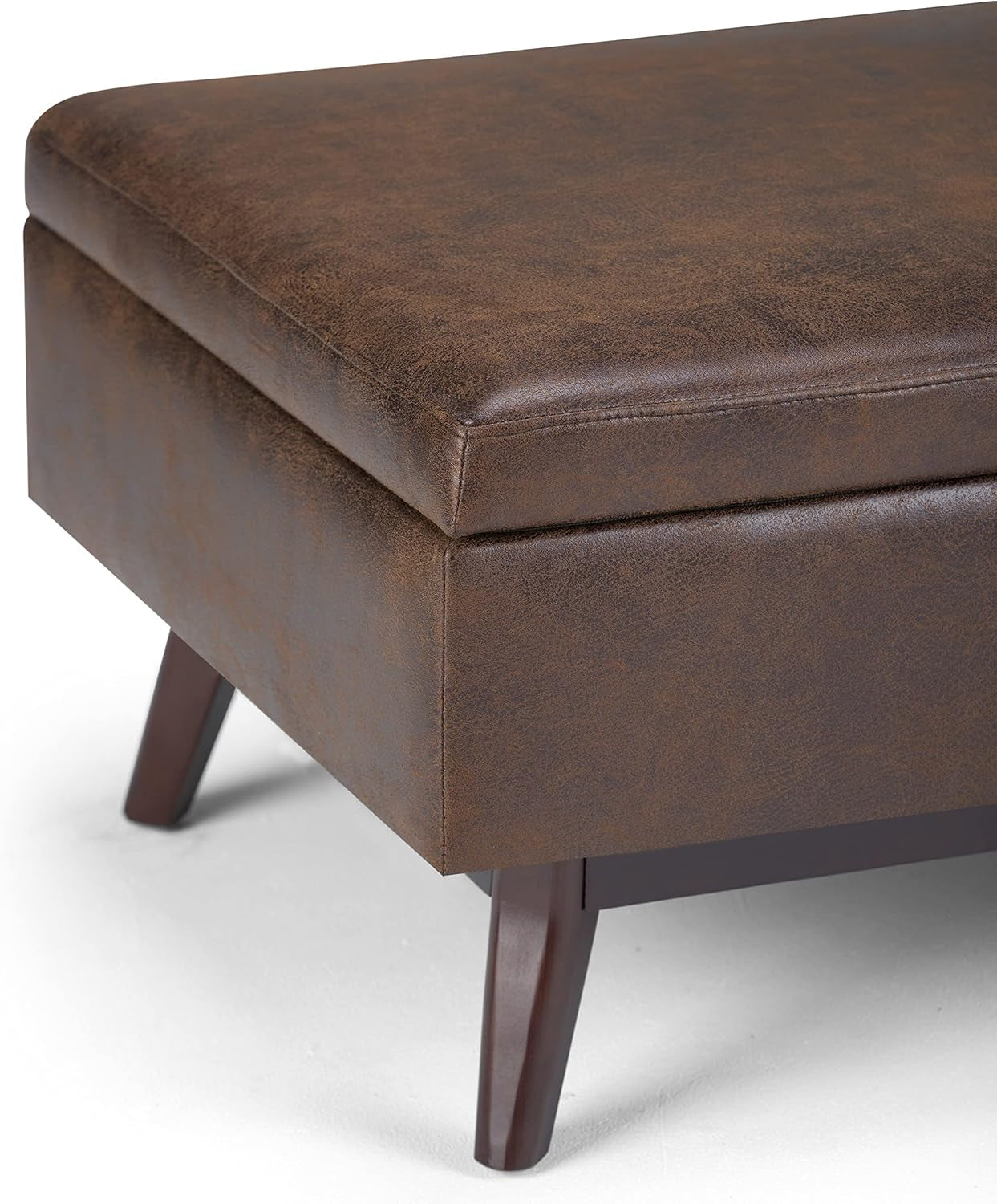 Owen 34 Distressed Chestnut Brown Coffee Table Ottoman