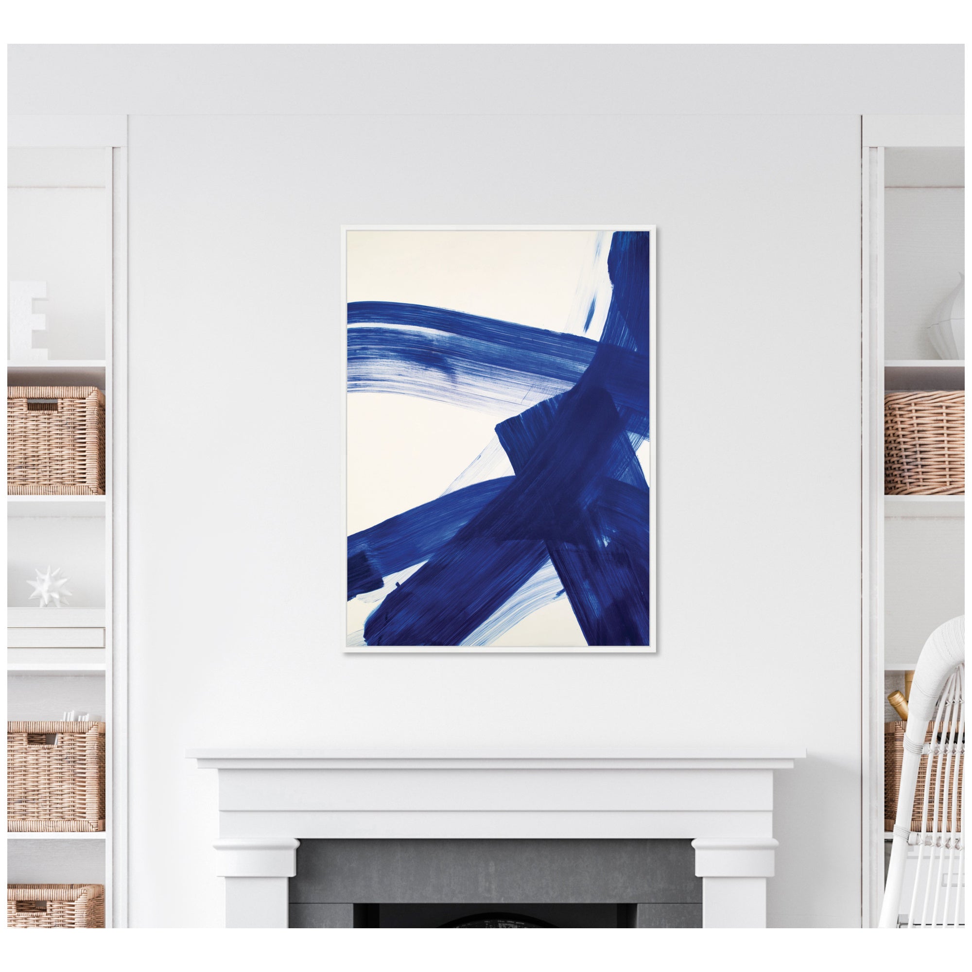 Colbalt Mark No. 2 by Amy Lighthall Framed Canvas Wall Art Print