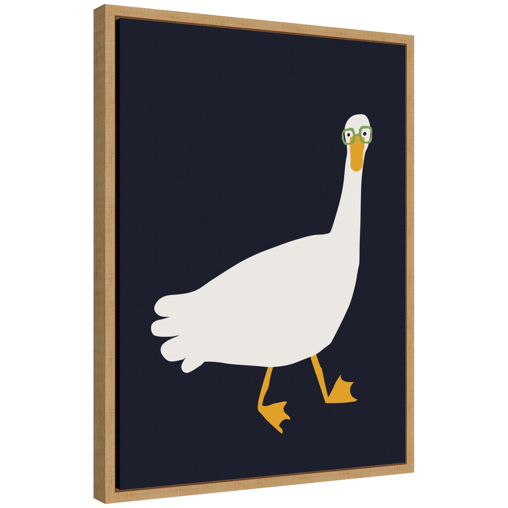 Sylvie Farm Duck Framed Canvas by Hannah Beisang
