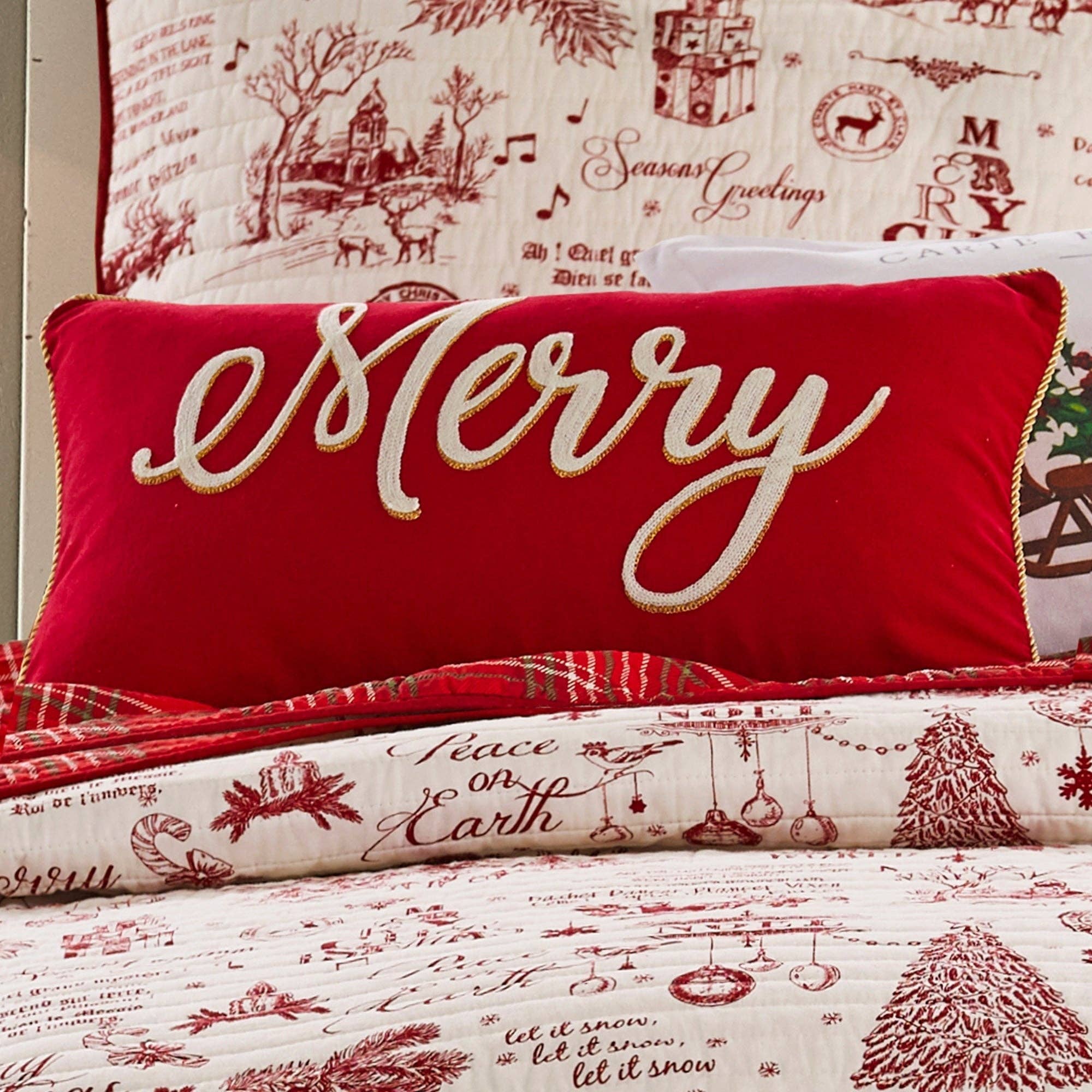 Yuletide Merry Throw Pillow