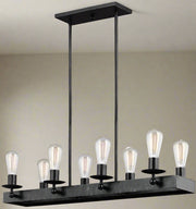 Eight-Light Linear Chandelier