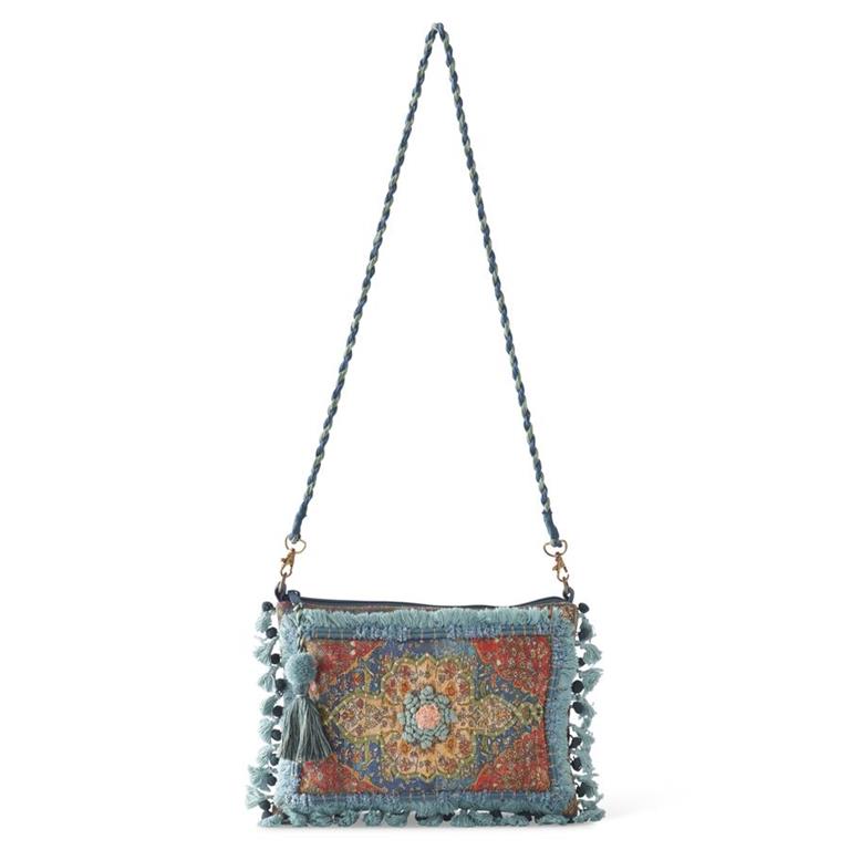 Coral Teal Boho Crossbody